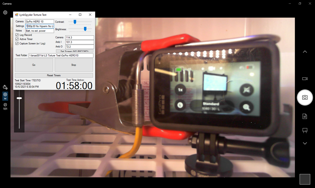 GoPro HERO 10 1080/30, Battery, 38C/100F (Test ID 100621183004)