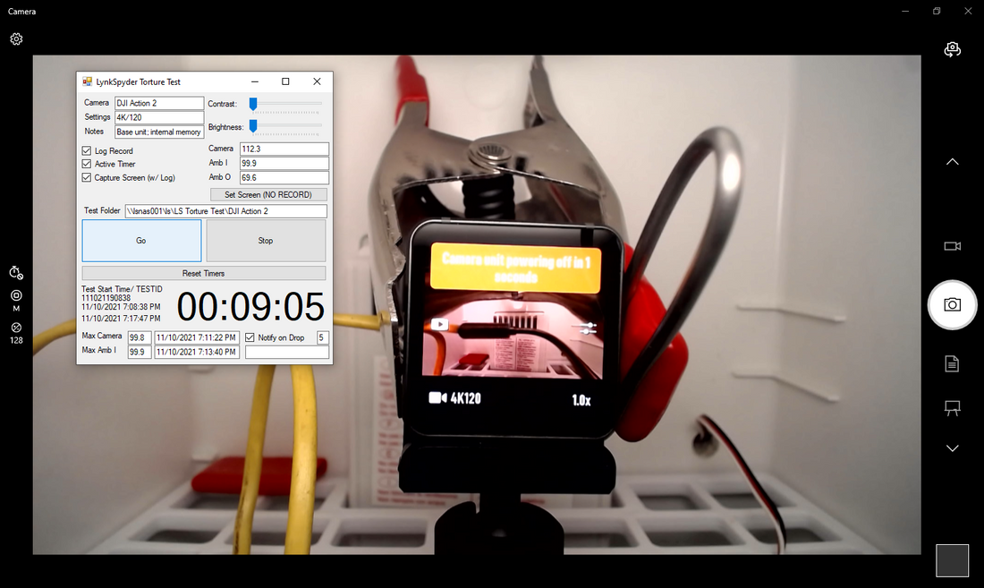 DJI Action 2 4K/120, Base Unit, 38C/100F (Test ID 111021190838)