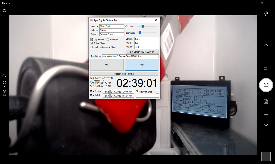 MEVO Start 1080p Stream, External Power, 120F (TEST ID 031922160114)