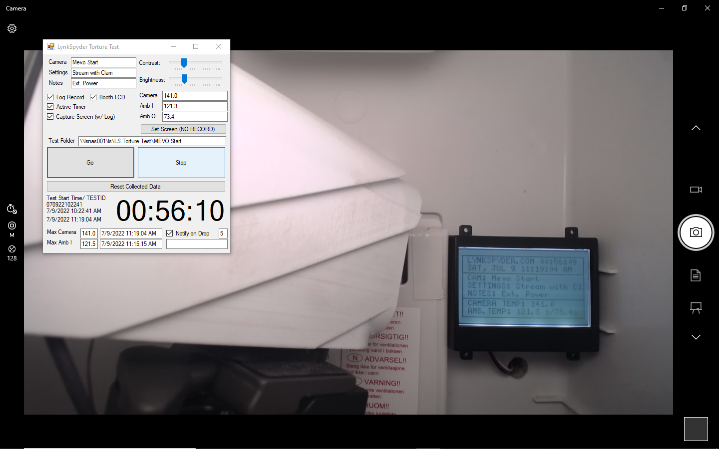 MEVO Start Clam Shell 1080p Stream, External Power, 120F (TEST ID 070922102241)