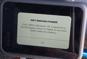 GoPro HERO 10 - Not enough power message